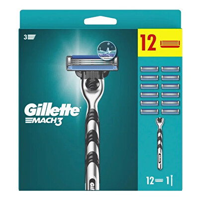 Gillette - Holicí strojek Mach3 Reg + 12 hlavic