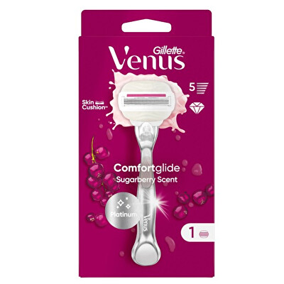 Gillette - Holicí strojek Venus Platinum Comfortglide Sugarberry + 1 hlavice