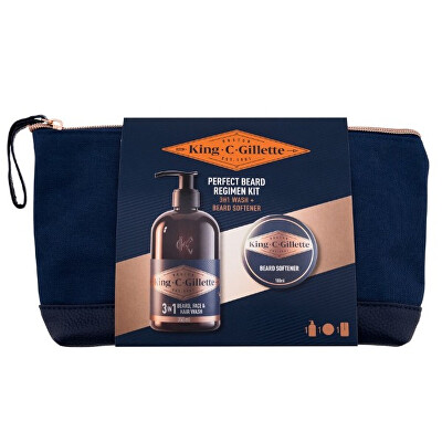 Gillette - Kosmetická sada King Perfect Beard Regimen Kit