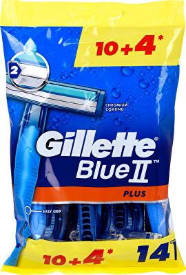 Gillette - Pánská jednorázová holítka Gillette Blue2 Plus 10+4 ks