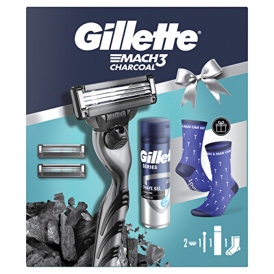 Gillette - Dárková sada Mach3 Charcoal