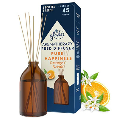 Glade - Vonné tyčinky s vůní pomeranče a neroli Aromatherapy Reed Pure Happiness 80 ml