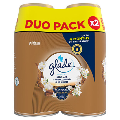 Glade - Súprava náplní do osviežovača vzduchu Sensual Sandalwood & Jasmine 2 x 269 ml