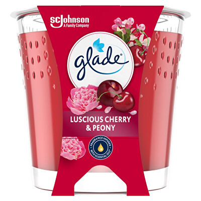 Glade - Vonná svíčka Luscious Cherry & Peony 112 g