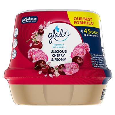 Glade - Vonný gel do koupelny Luscious Cherry & Peony 180 g