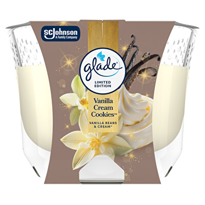 Glade - Vonná svíčka Vanilla Cream Cookies 204 g