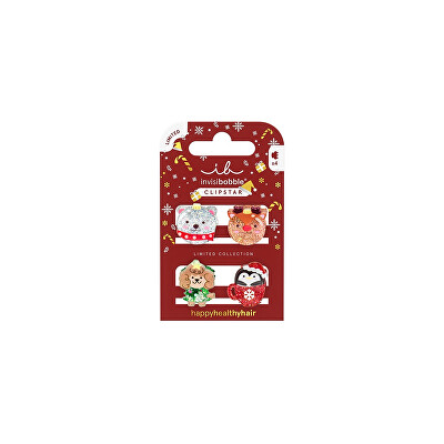 Invisibobble - Skřipeček do vlasů Clipstar Kids Sparkle in a Cup 4 ks