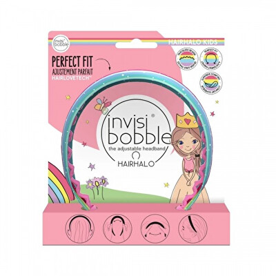 Invisibobble - Dětská nastavitelná čelenka Kids Hairhalo Rainbow Crown