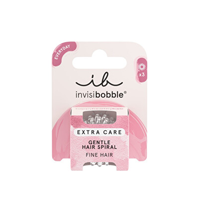 Invisibobble - Gumička do vlasů Extra Care Crystal Clear 3 ks