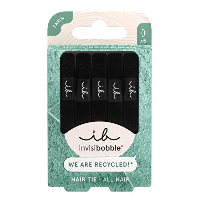 Invisibobble - Gumička do vlasů Hair Tie Black 5 ks