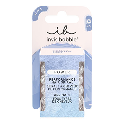 Invisibobble - Gumička do vlasů Power Crystal Clear 6 ks