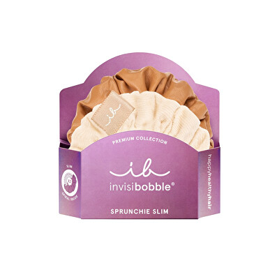 Invisibobble - Gumička do vlasů Sprunchie Slim Premium Creme de Caramel 2 ks