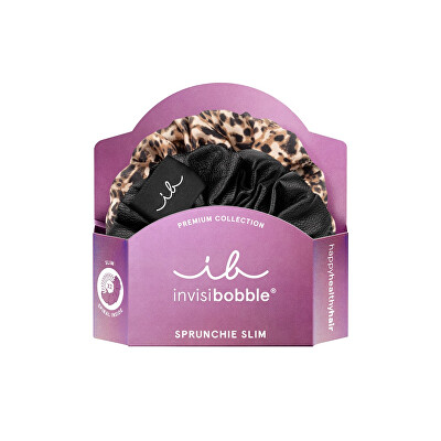 Invisibobble - Gumička do vlasů Sprunchie Slim Premium Leo is the New Black 2 ks