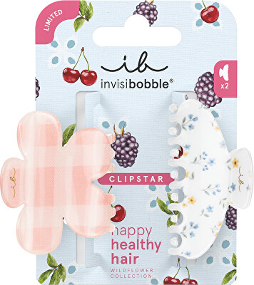 Invisibobble - Clemă de păr Clipstar Wildflower Petals n Punch M 2 buc.