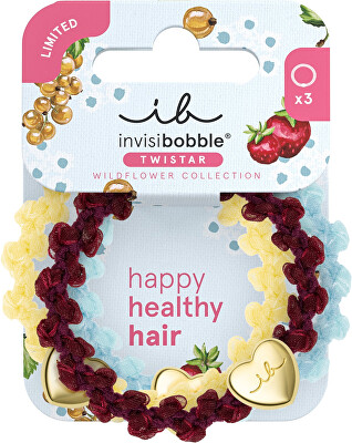 Invisibobble - Gumička do vlasů Twistar Wildflower Cherry Twist 3 ks