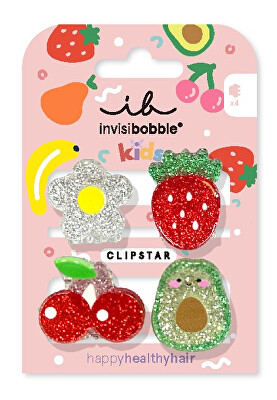 Invisibobble - Skřipeček do vlasů Clipstar Frutti Fun 4 ks