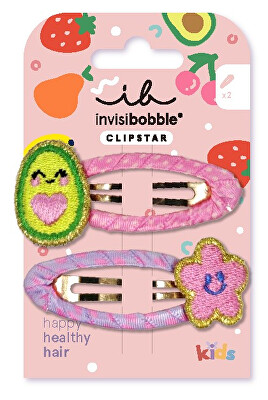 Invisibobble - Sponka do vlasů Clipstar Frutti Avocado 2 ks