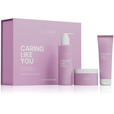 ICONIQUE Professional - Dárková sada pro suché a poškozené vlasy Caring Like You