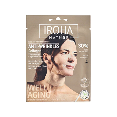 Iroha - Bavlněná maska na obličej a krk Anti-Age Face & Neck Mask 30 ml