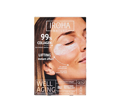 Iroha - Kolagenové polštářky pod oči Eye Contour Patches 3 páry + 20 ml