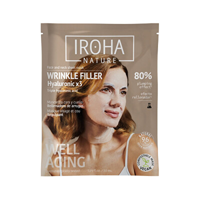 Iroha - Maska proti vráskám na obličej a krk Face & Neck Sheet Mask 30 ml