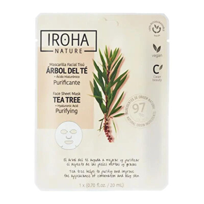 Iroha - Plátýnková maska Tea Tree Purifying Face Sheet Mask 20 ml