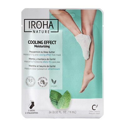 Iroha - Relaxační maska na nohy Peppermint Relax Foot Mask 2 x 9 ml