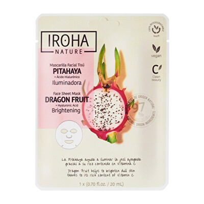 Iroha - Rozjasňující maska Dragon Fruit Face Sheet Mask 20 ml