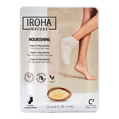 Iroha - Vyživující maska na nohy Argan Nourishing Foot Mask 2 x 9 ml