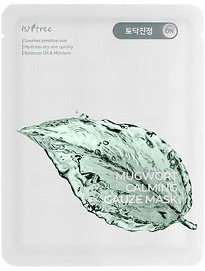 Isntree - Zklidňující pleťová maska Mugwort (Calming Mask) 10 ks