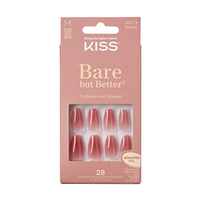 KISS - Gelové nehty Bare-But-Better Nails Nude Nude 28 ks