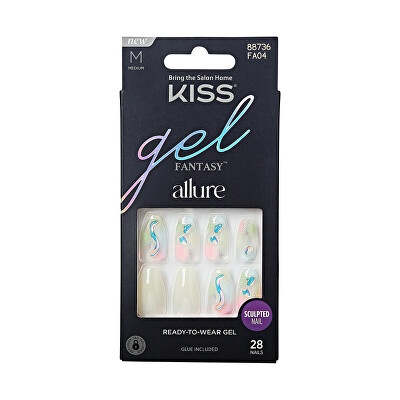 KISS - Gelové nehty Gel Fantasy Allure - Band of Color 28 ks
