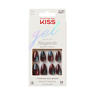 KISS - Umělé nehty Gel Fantasy Magnetic - Moonlit Veil 28 ks