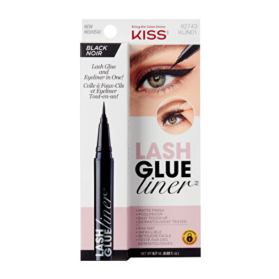 KISS - Lepidlo na řasy s oční linkou Lash Glue Liner Black 0,7 ml