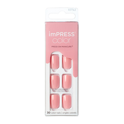 KISS - Samolepící nehty imPRESS Color Pretty Pink 30 ks