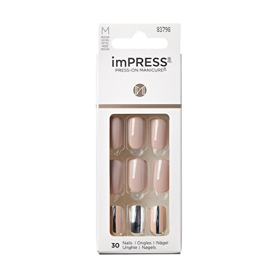KISS - Samolepící nehty imPRESS Cloudy 30 ks