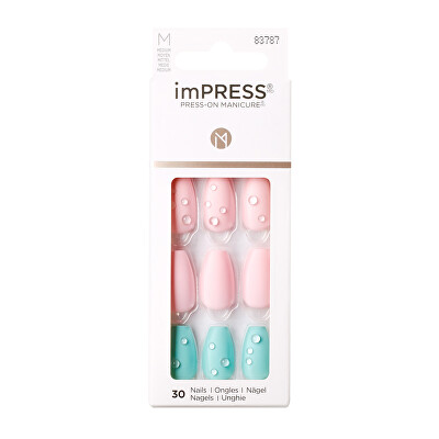 KISS - Samolepící nehty imPRESS Nails Dew Drop 30 ks