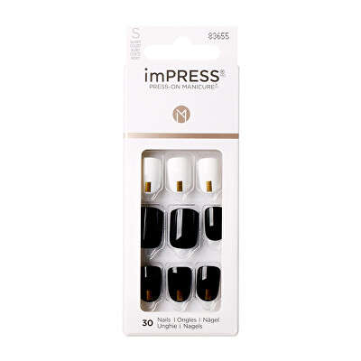 KISS - Samolepící nehty imPRESS Nails Midnight Drive 30 ks