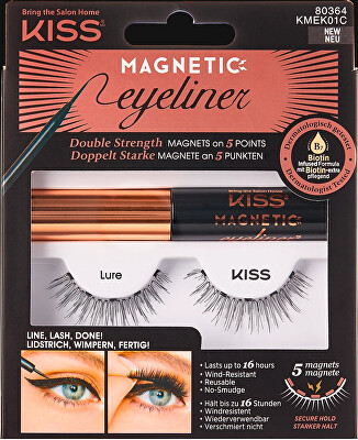 KISS - Magnetické umělé řasy s očními linkami 01 Lure (Magnetic Eyeliner & Lash Kit)