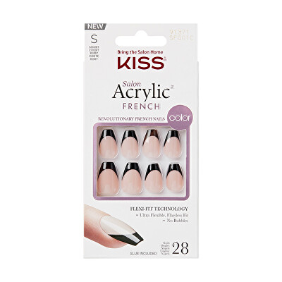 KISS - Nalepovací nehty Salon Acrylic French Color - Flame 28 ks