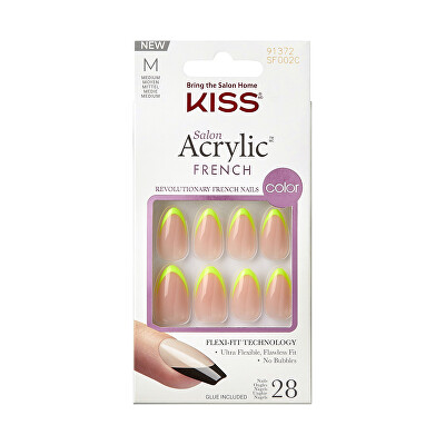 KISS - Nalepovací nehty Salon Acrylic French Color - Hype 28 ks