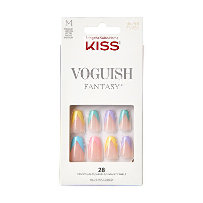 KISS - Nalepovací nehty Voguish Fantasy Nails - Disco Ball 28 ks