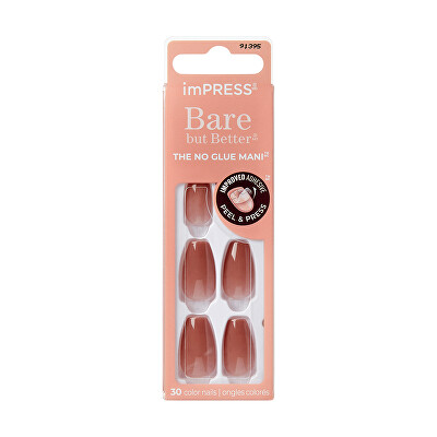 KISS - Nalepovací nehty ImPRESS Bare but Better MC - Flare 30 ks