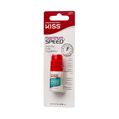 KISS - Lepidlo na nehty rychleschnoucí Maximum Speed (Nail Glue) 3 g