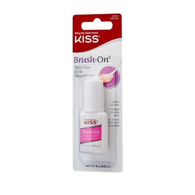 KISS - Lepidlo na nehty rychleschnoucí s aplikačním štětcem Brush-On (Nail Glue) 5 g