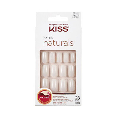 KISS - Přírodní nehty vhodné pro lakování 65996 Salon Naturals (Nails) 28 ks
