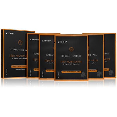 KORIKA - Sada rozjasňujících plátýnkových masek Korean Heritage 5 × 25 g