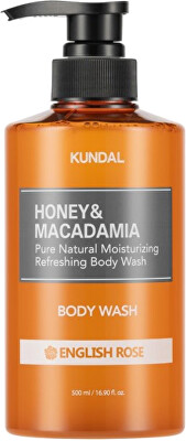 KUNDAL - Sprchový gel Honey & Macadamia English Rose (Body Wash) 500 ml