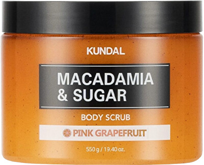 KUNDAL - Tělový peeling Macadamia & Sugar Pink Grapefruit (Body Scrub) 550 g
