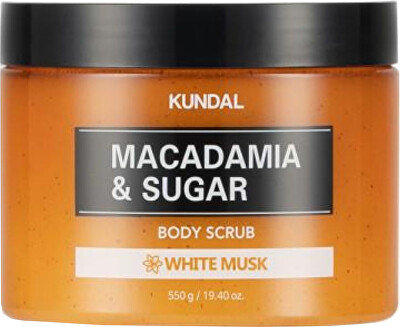 KUNDAL - Tělový peeling Macadamia & Sugar White Musk (Body Scrub) 550 g
